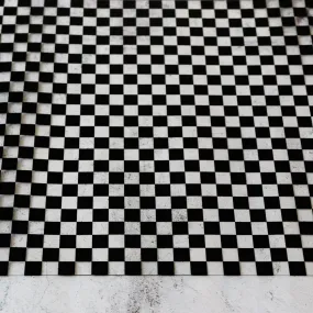 Black Checkerboard Print Clear TPU Vinyl