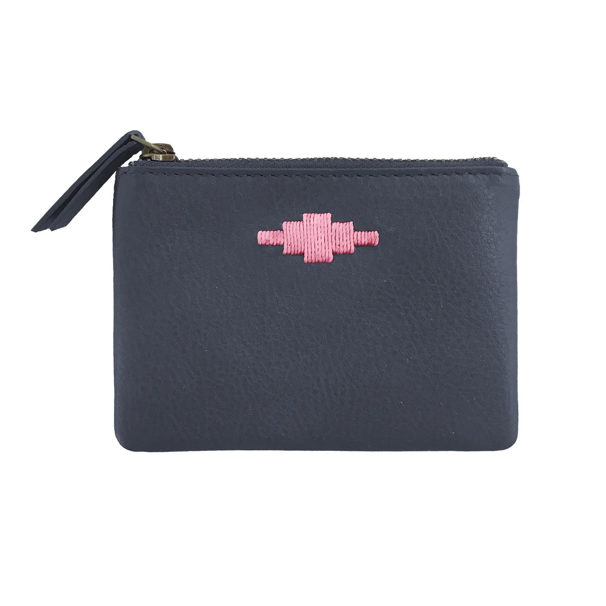 'Cambio' Pouch Purse - Navy Leather