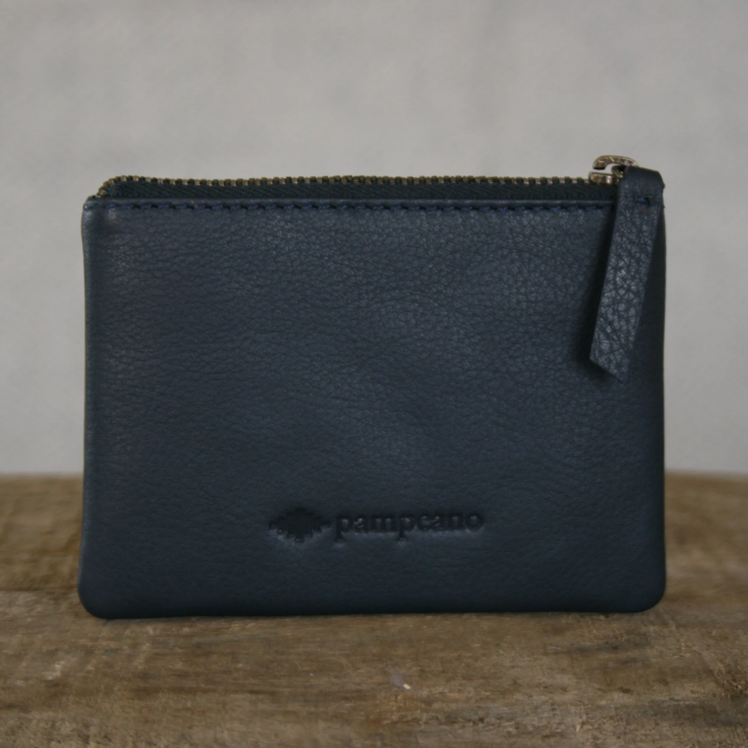 'Cambio' Pouch Purse - Navy Leather