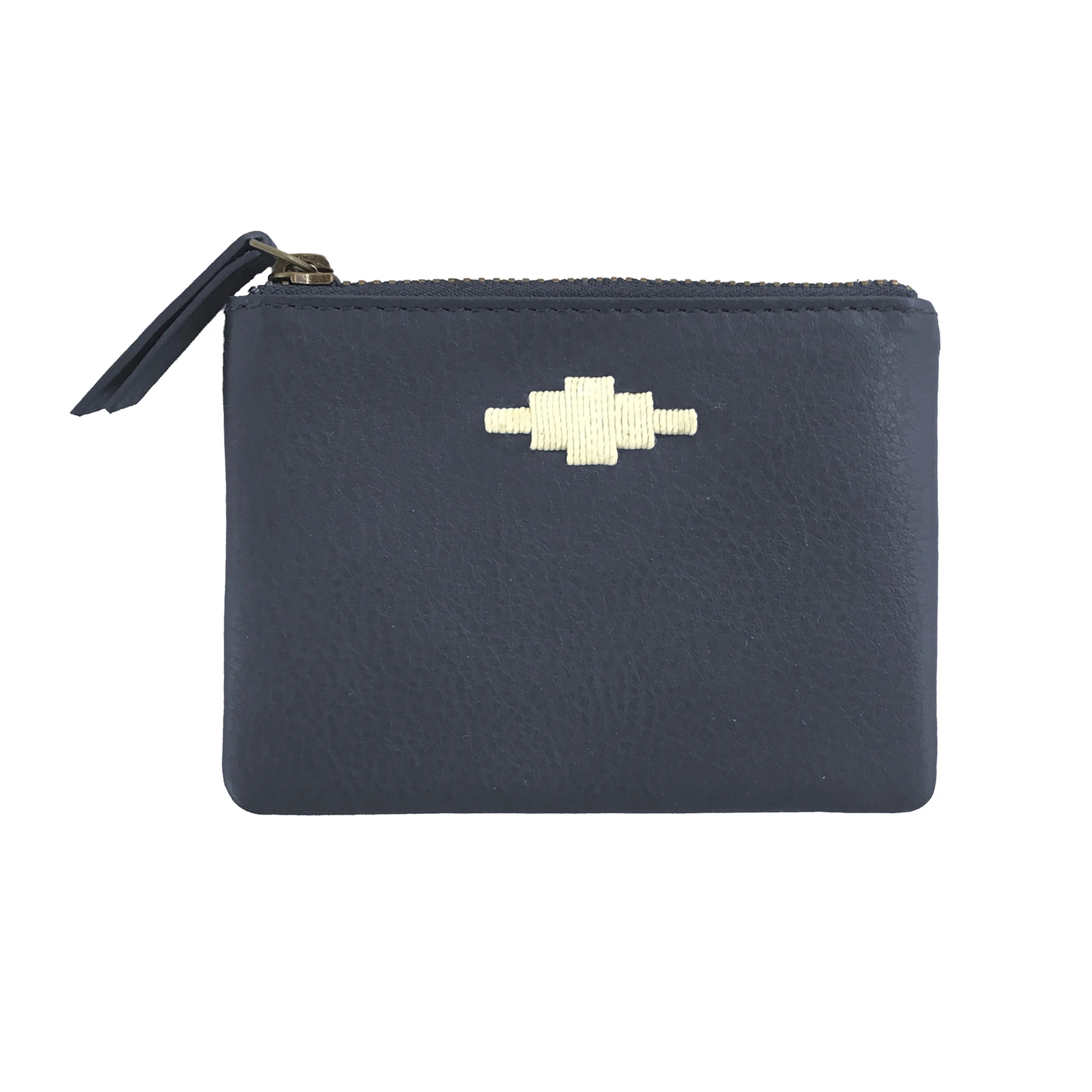 'Cambio' Pouch Purse - Navy Leather