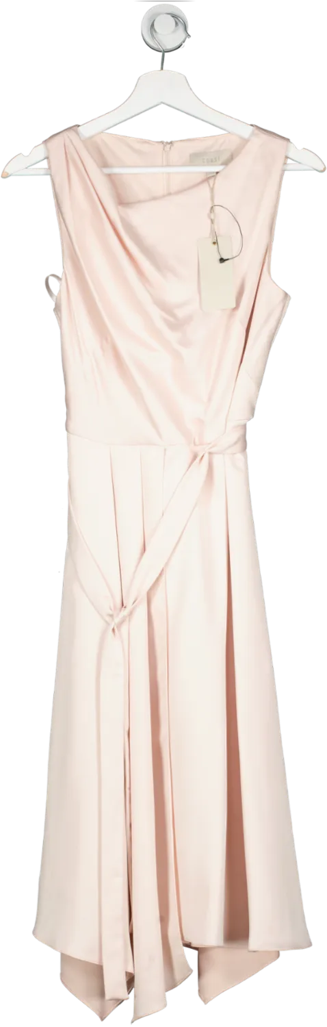Coast Pink Savannah Soft Midi Dress Blush BNWT UK 12