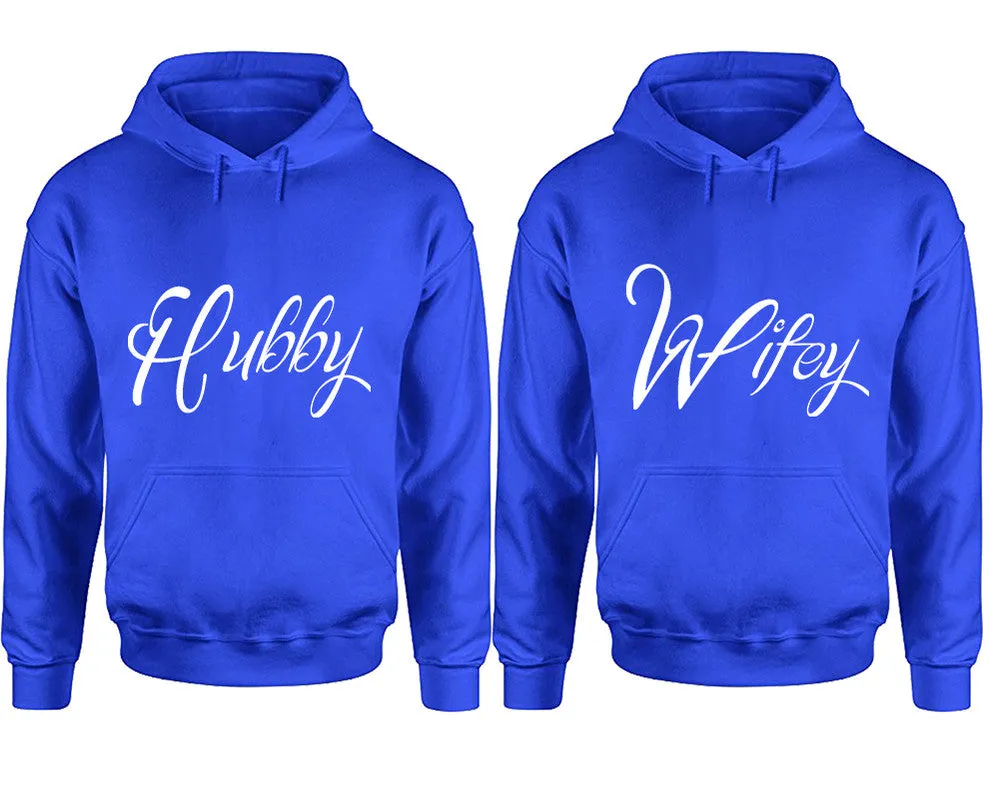 Hubby Wifey Couple Matching Pullover Hoodies