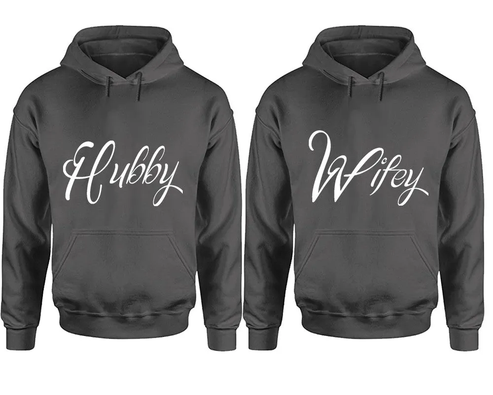 Hubby Wifey Couple Matching Pullover Hoodies