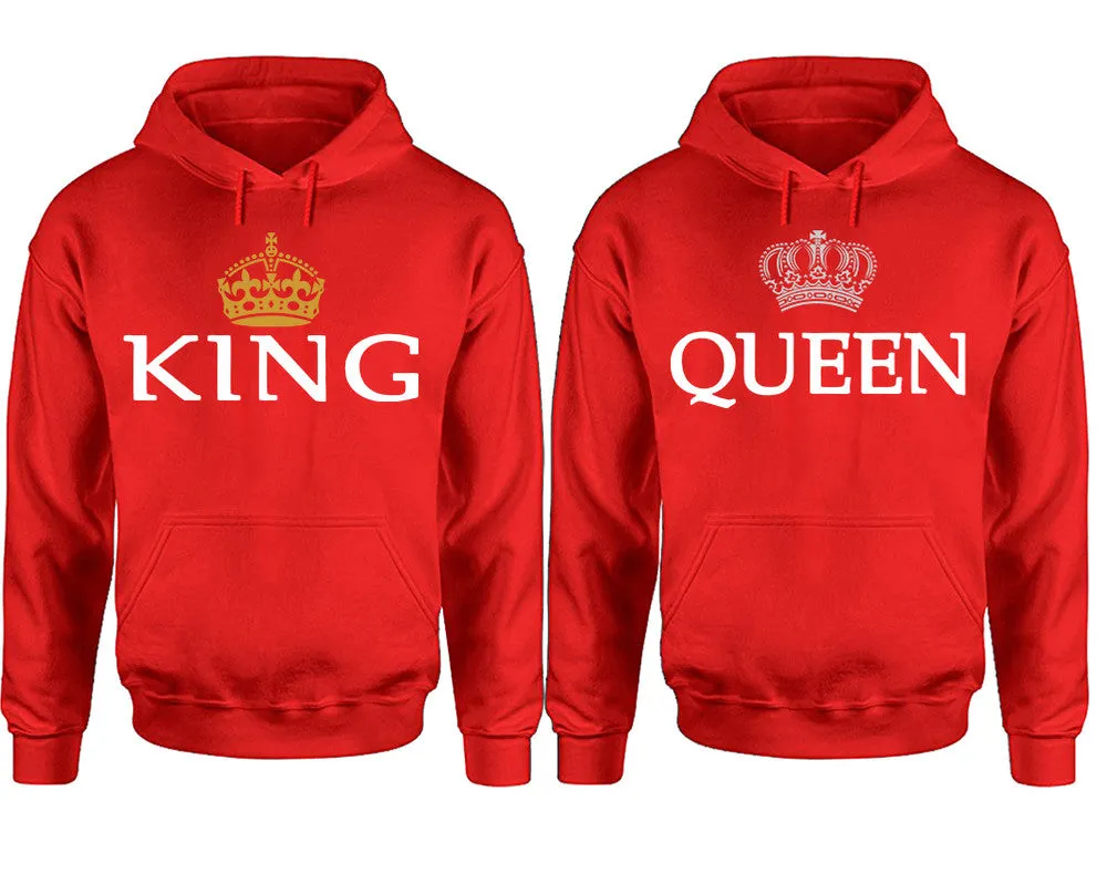 King and Queen Couple Matching Pullover Hoodies