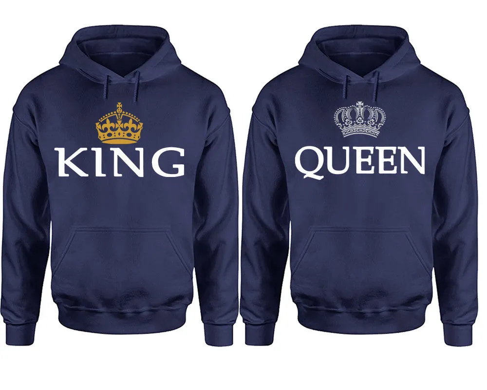 King and Queen Couple Matching Pullover Hoodies