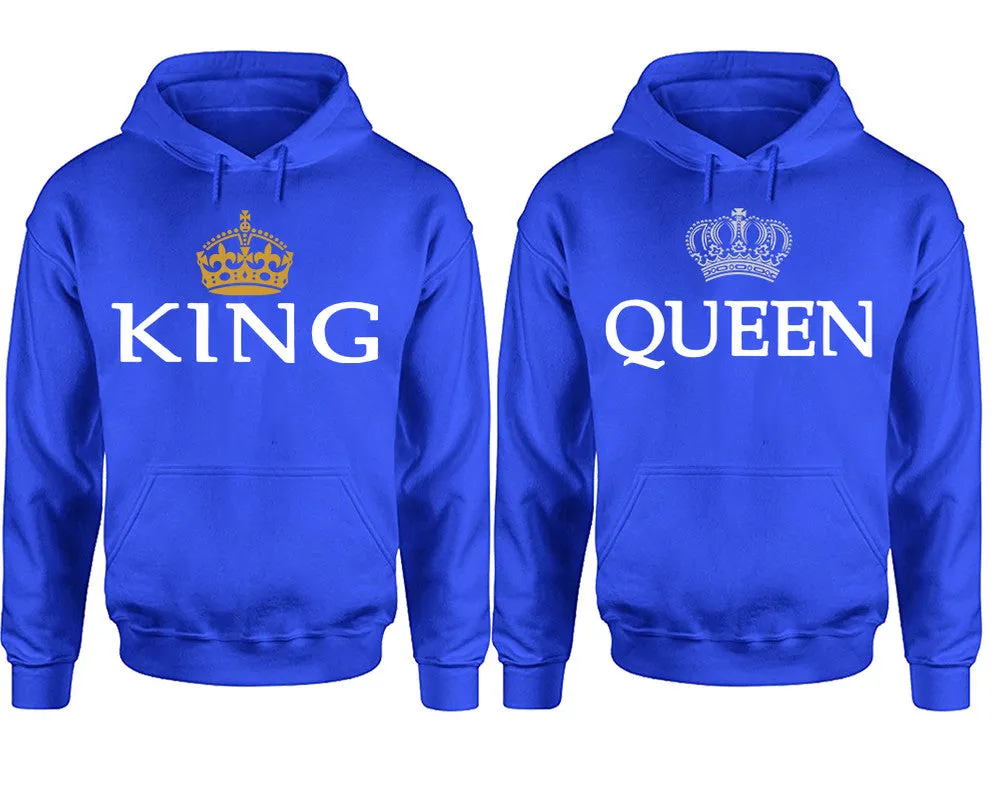 King and Queen Couple Matching Pullover Hoodies