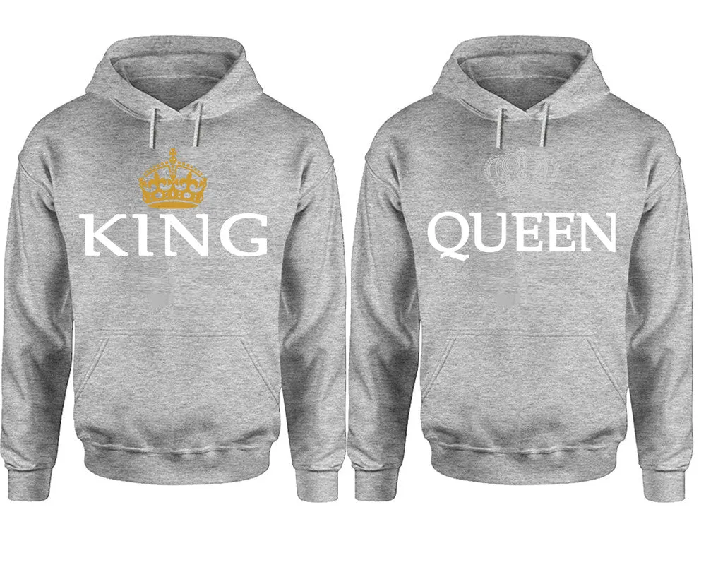 King and Queen Couple Matching Pullover Hoodies