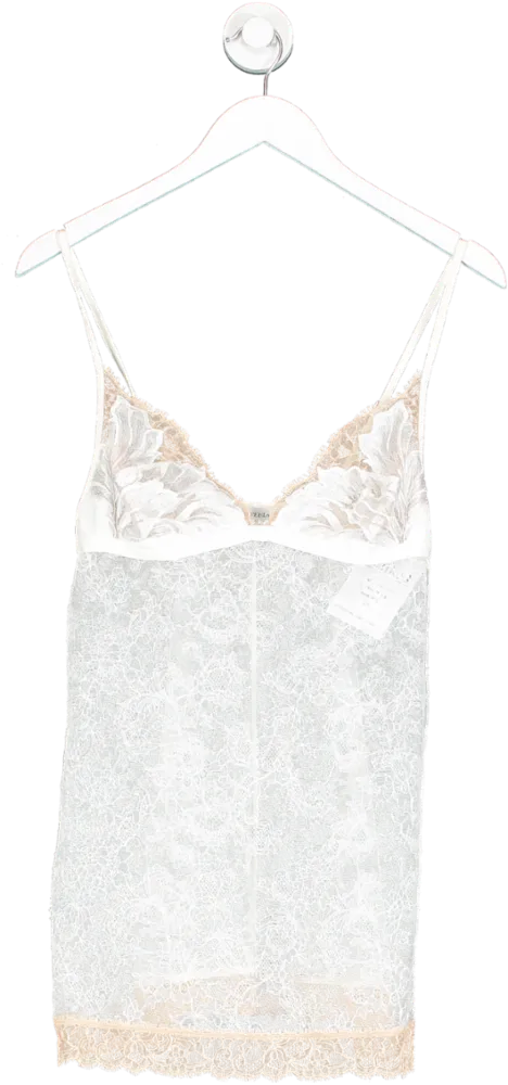 La perla White Lace Slip UK S