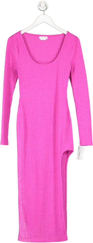Lovers and Friends Pink Naomi Knit Midi Dress UK 8