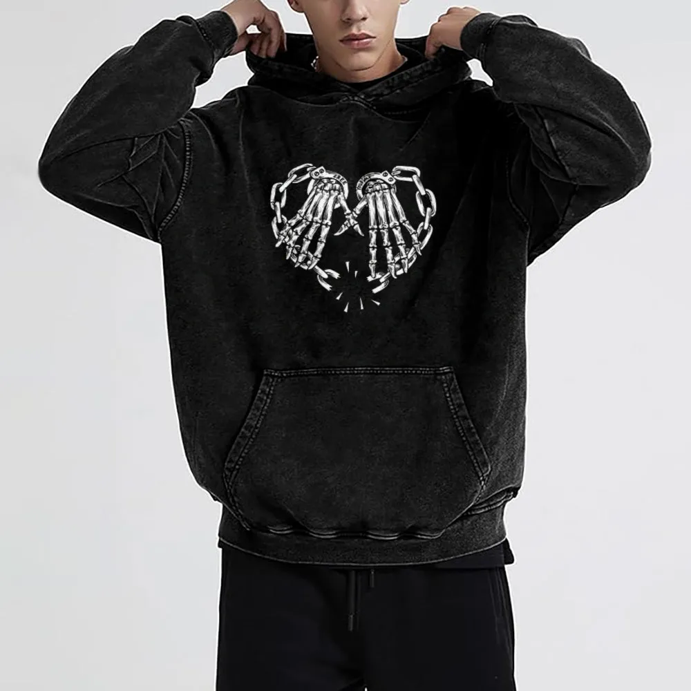 Mens Heart Handcuffs Hoodies