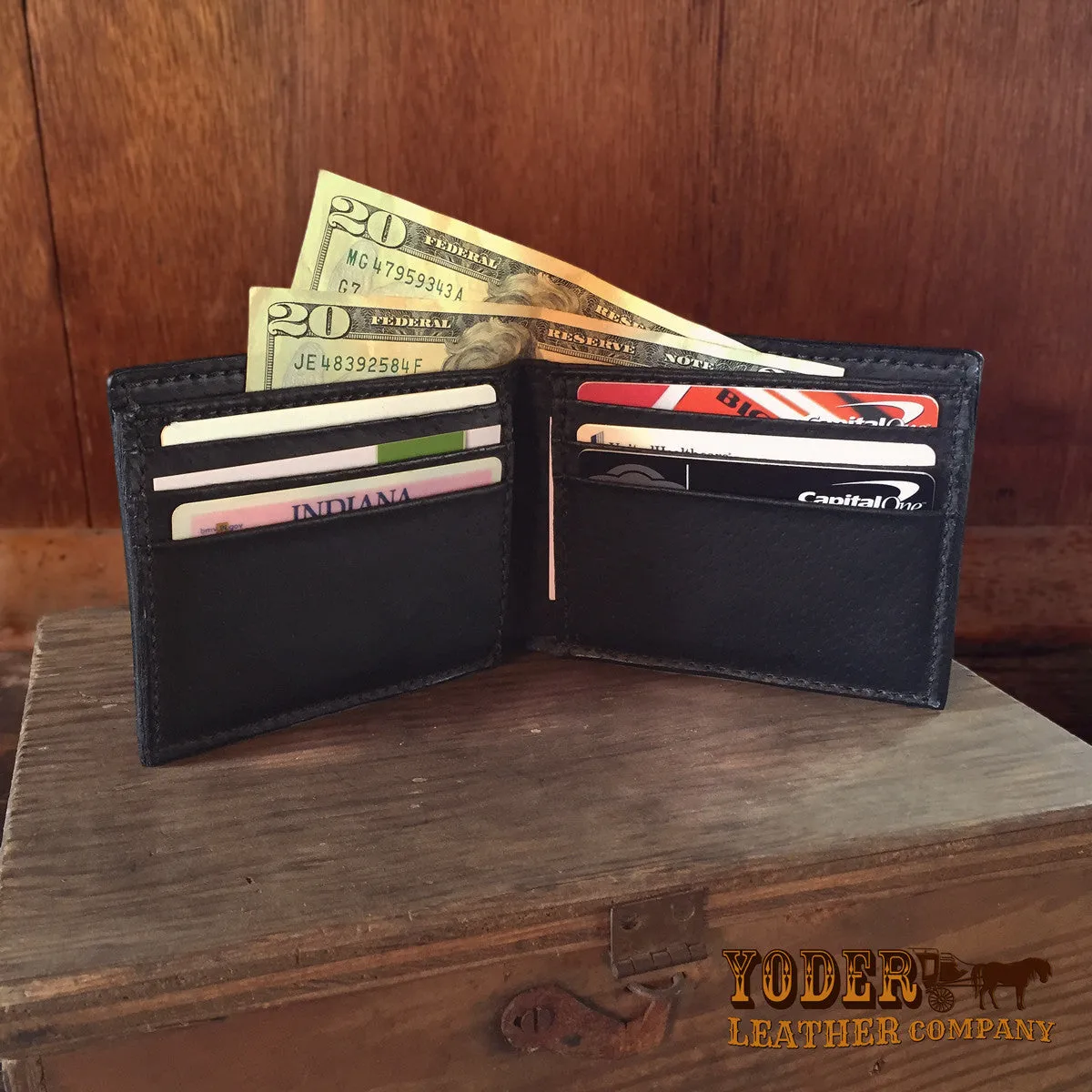 Ostrich Black Bifold