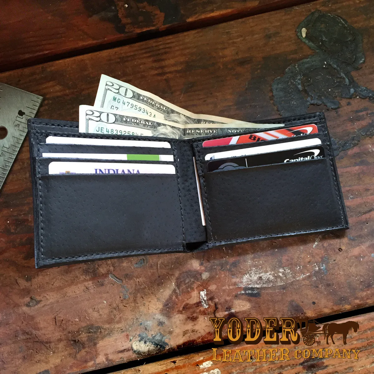 Ostrich Black Bifold