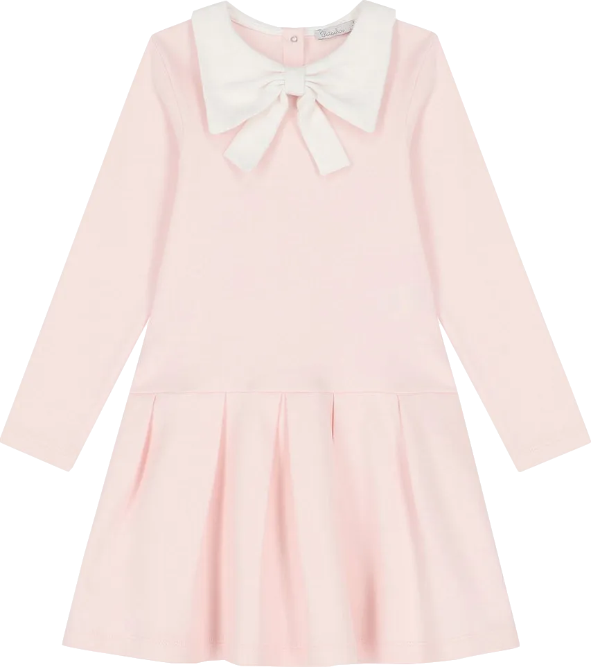 Patachou Girls Pink Bow Long Sleeve Dress BNWT 3 Years