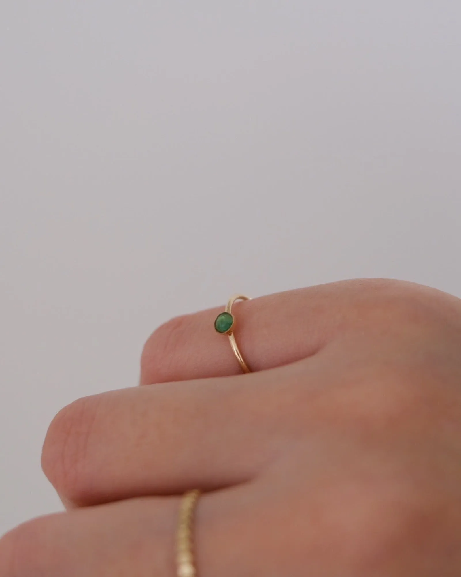 Petite Emerald ring