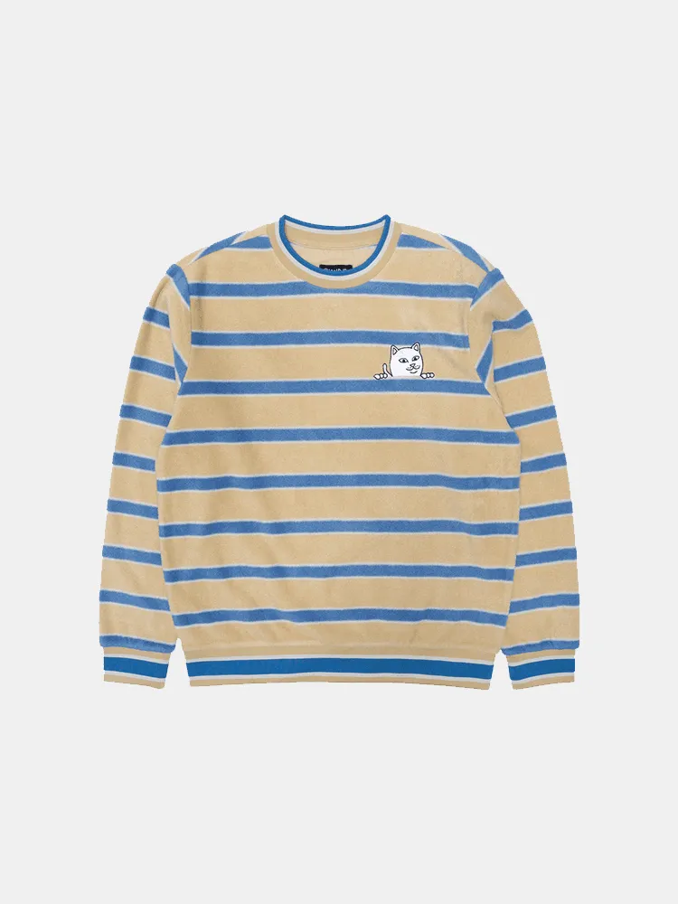 Rip N Dip Peek A Nerm Fleece Crew - Natural / Blue