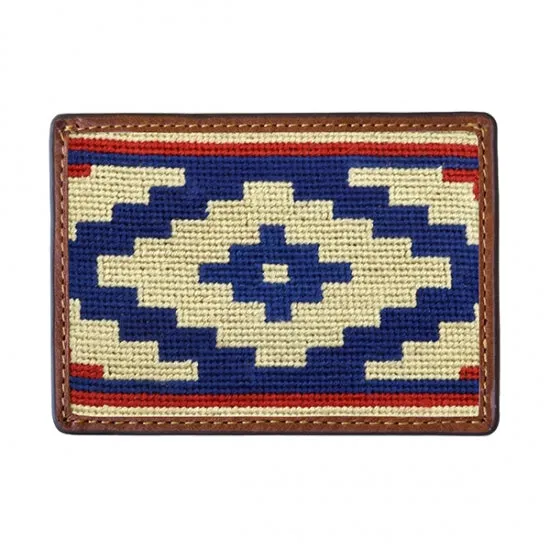 Smathers & Branson Gaucho Rojo Needlepoint Card Wallet