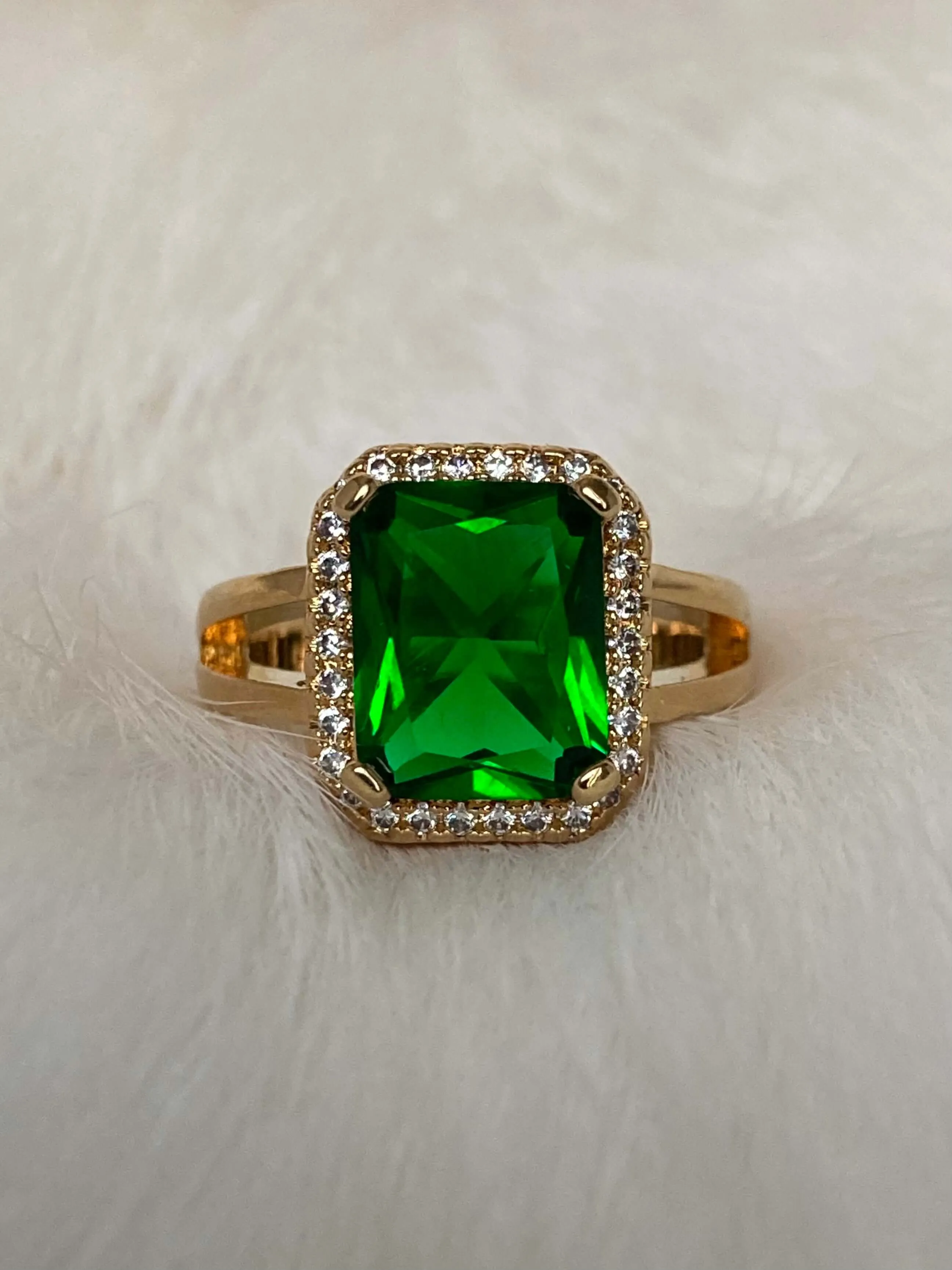 The Emerald Sage Block Ring