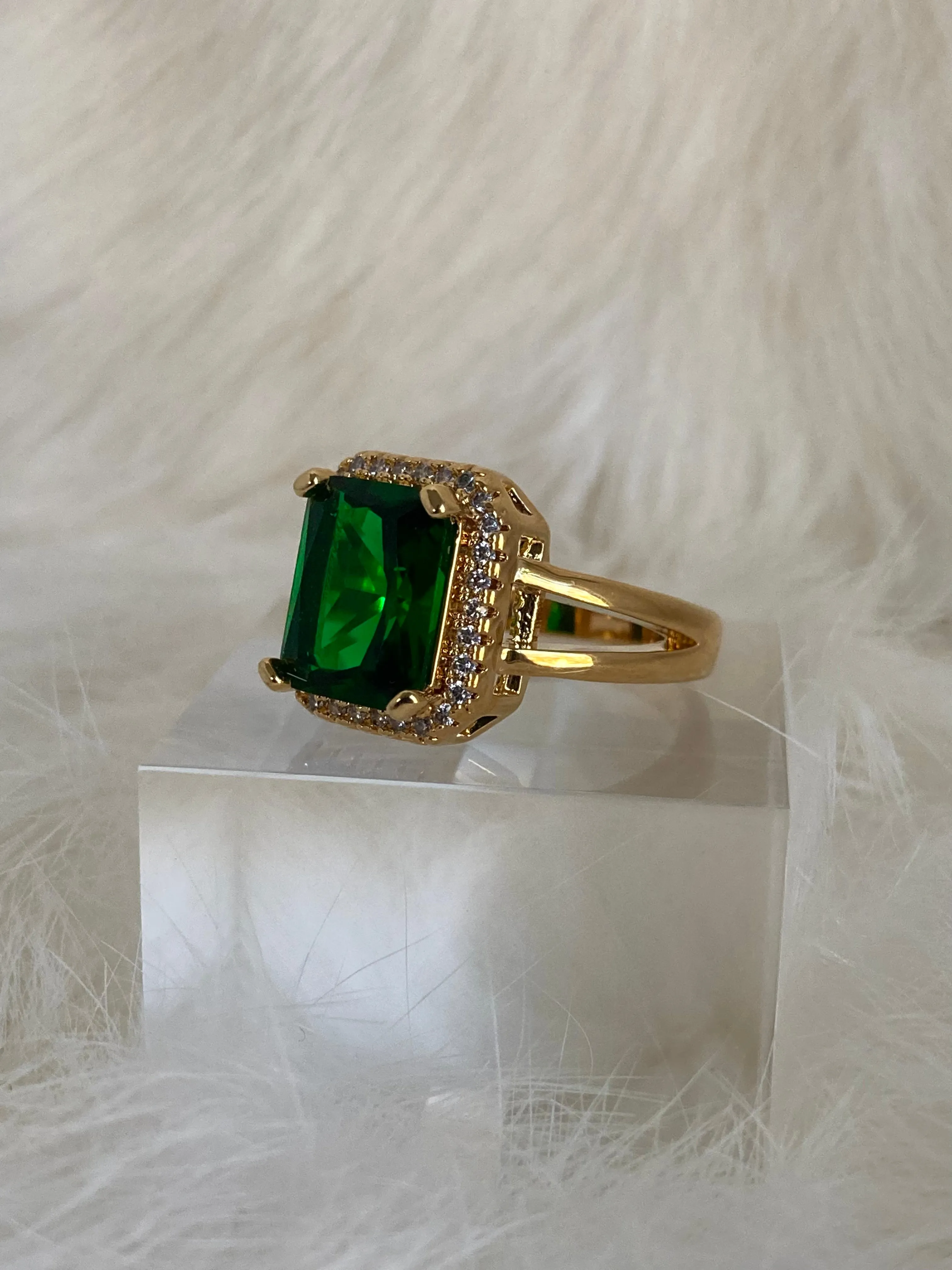 The Emerald Sage Block Ring