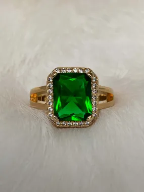 The Emerald Sage Block Ring