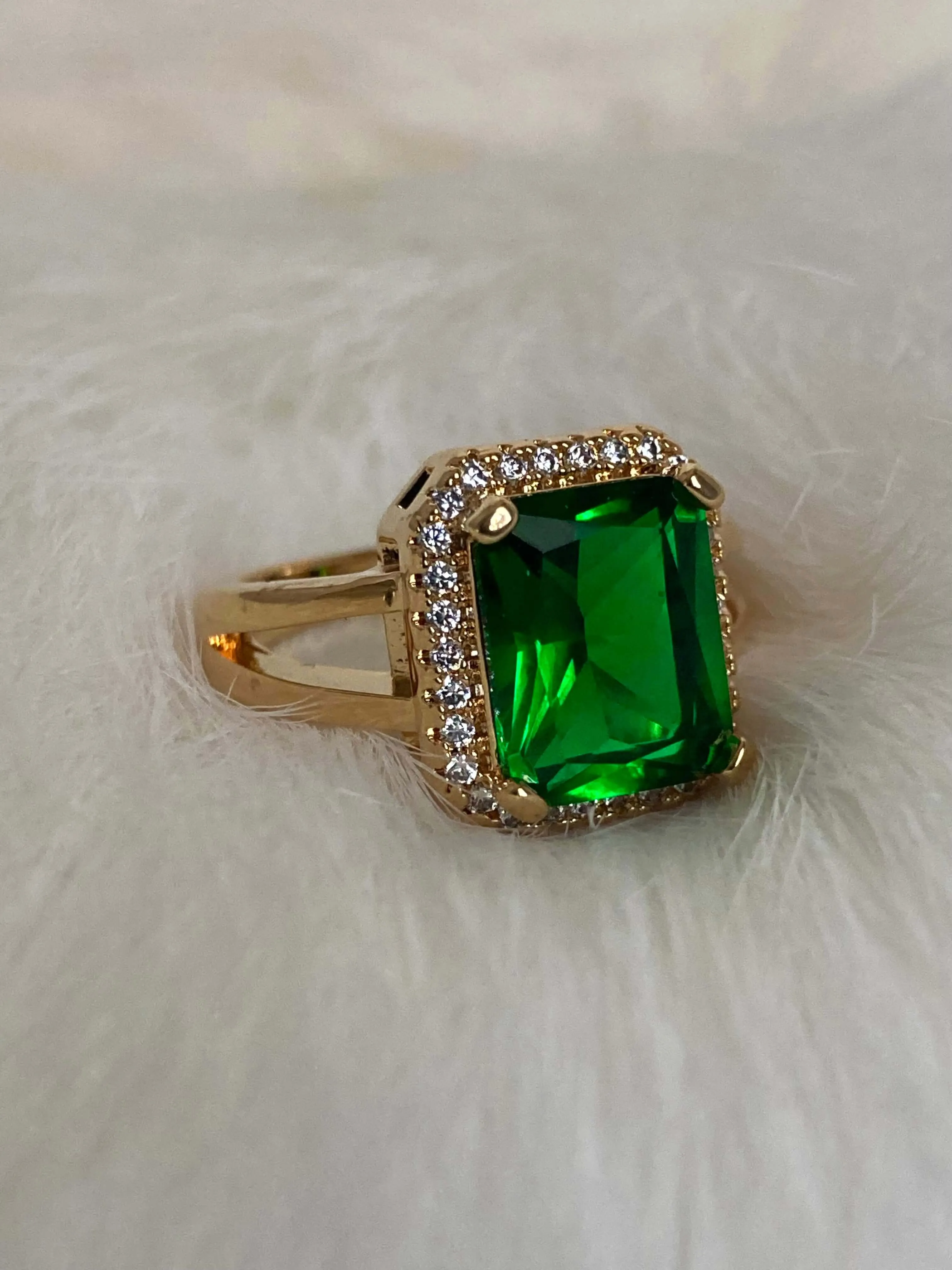 The Emerald Sage Block Ring